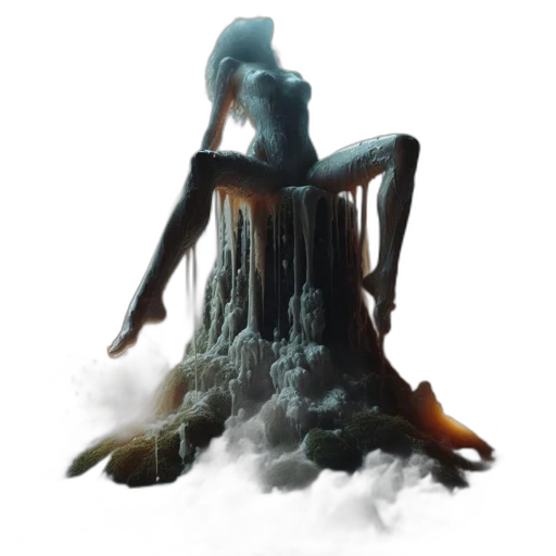 dress, hair, creature, concept art transparent PNG cut-out