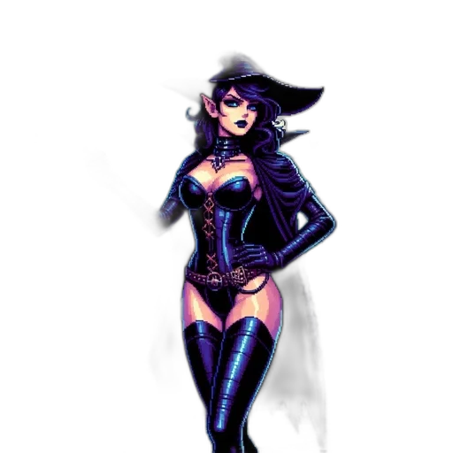 dress, comic book art, concept art, pixel art transparent PNG cut-out