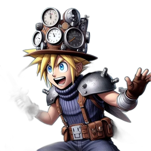 staff, hat, weapon, robot transparent PNG cut-out