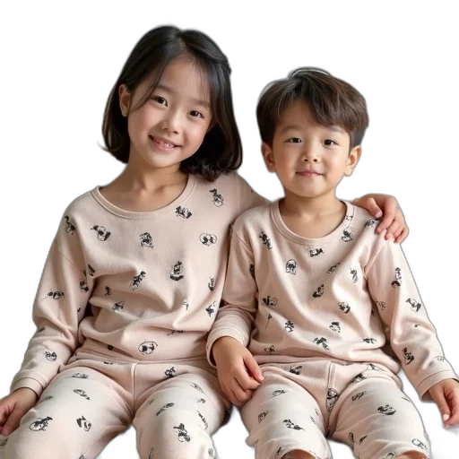 photorealistic, children, pajamas, 2019 transparent PNG cut-out