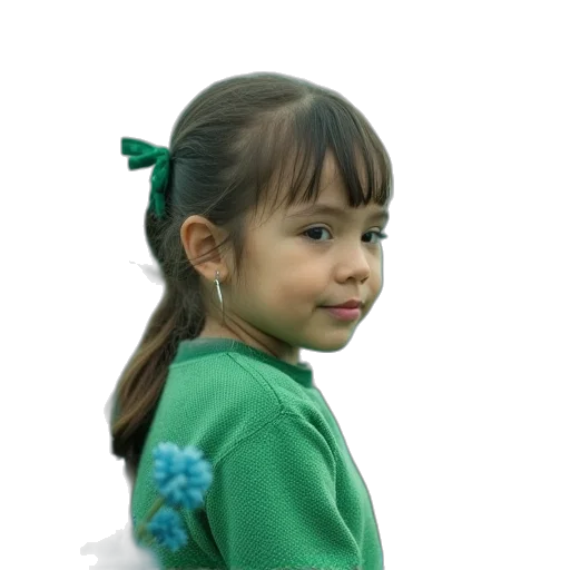 face, staff, dress, flower transparent PNG cut-out