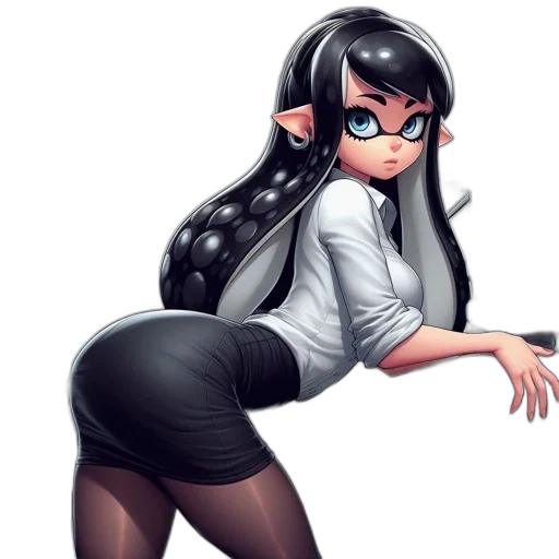 dress, staff, weapon, anime transparent PNG cut-out