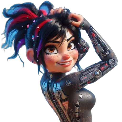 robot, weapon, face, staff transparent PNG cut-out
