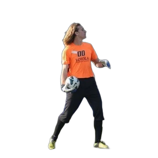 soccer, player, wearing, orange transparent PNG cut-out
