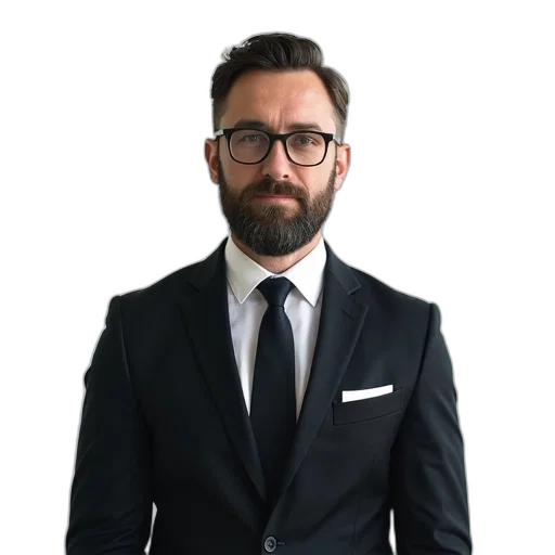staff, jacket, face, hair transparent PNG cut-out