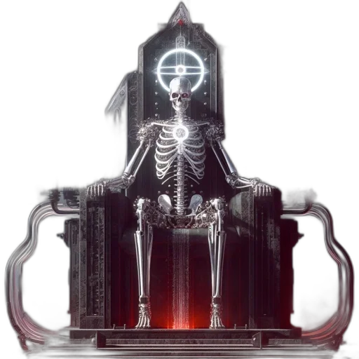 robot, crown, staff, sword transparent PNG cut-out