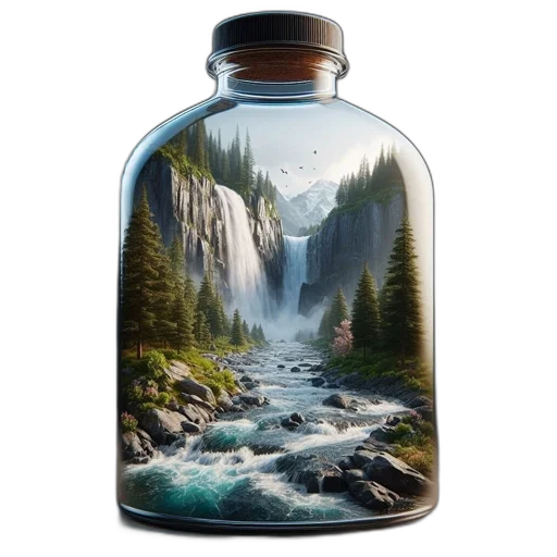 bottle, photorealistic, oil painting, concept art transparent PNG cut-out