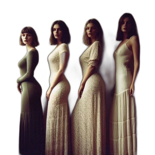 dress, concept art, photorealistic, fantasy art transparent PNG cut-out