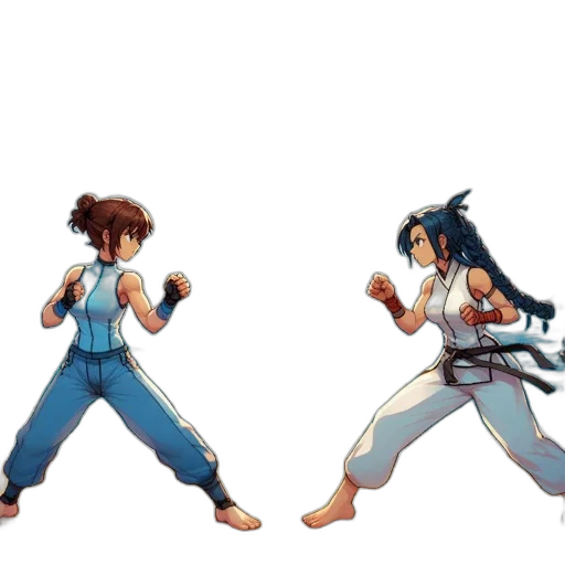 pixel art, concept art, 3d render, anime transparent PNG cut-out