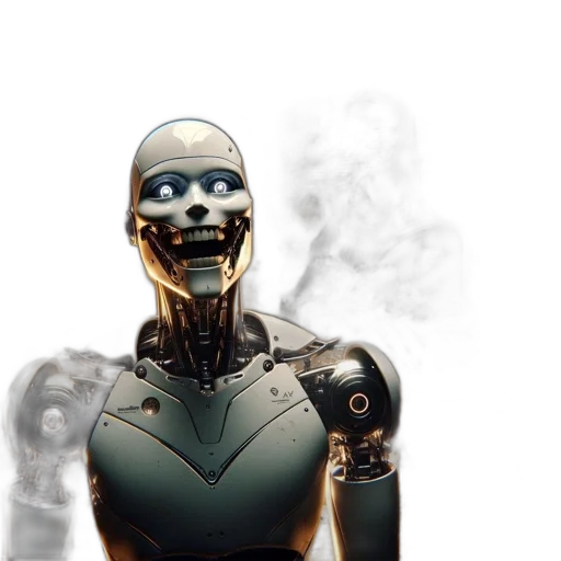 robot, mask, face, cyberpunk transparent PNG cut-out