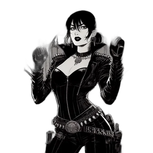 jacket, comic book art, concept art, fantasy art transparent PNG cut-out