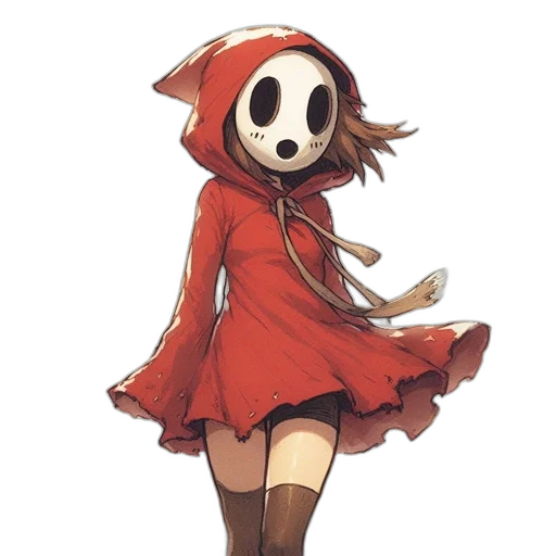 mask, dress, creature, staff transparent PNG cut-out
