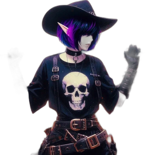 staff, dress, hat, jewelry transparent PNG cut-out