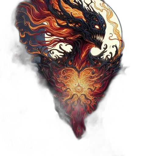 dragon, mask, face, hair transparent PNG cut-out