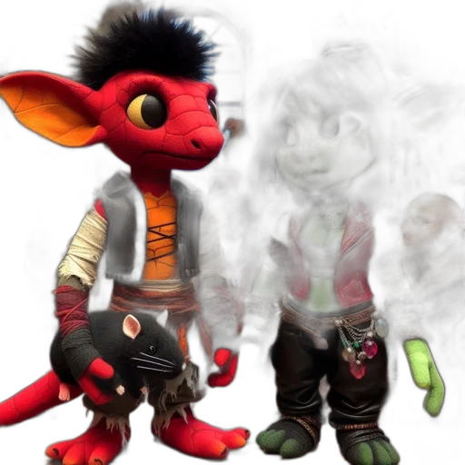 dragon, staff, creature, concept art transparent PNG cut-out