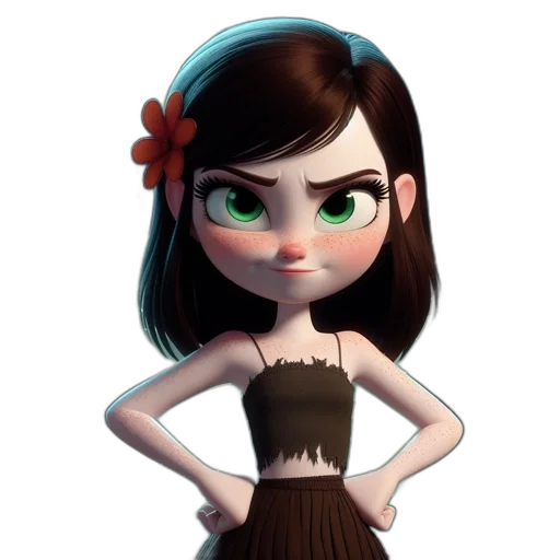 dress, staff, face, crown transparent PNG cut-out