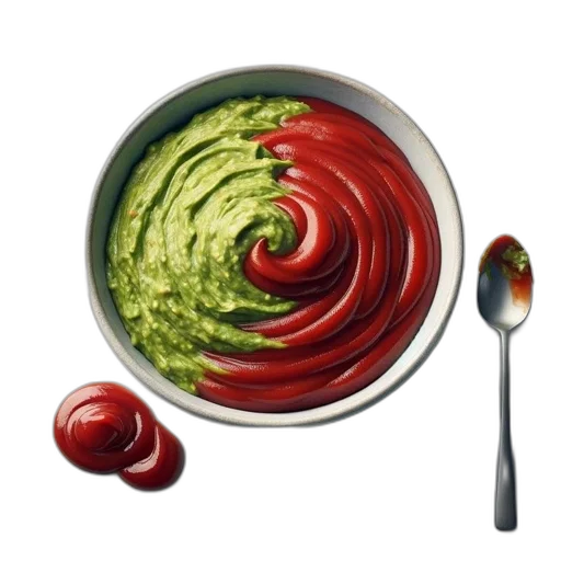 food, photorealistic, red, green transparent PNG cut-out