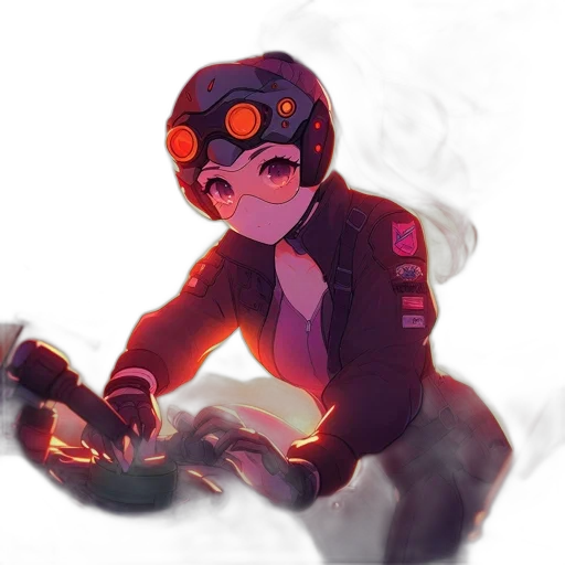 staff, weapon, jacket, robot transparent PNG cut-out