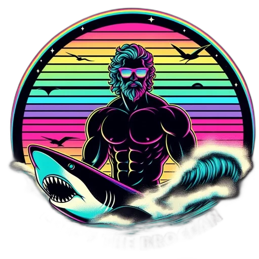 vaporwave, cyberpunk, pixel art, comic book art transparent PNG cut-out