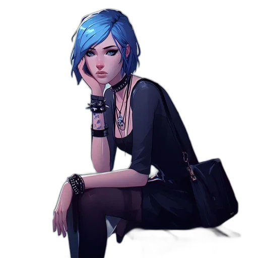 dress, jewelry, staff, face transparent PNG cut-out