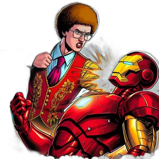 robot, comic book art, concept art, cartoon transparent PNG cut-out
