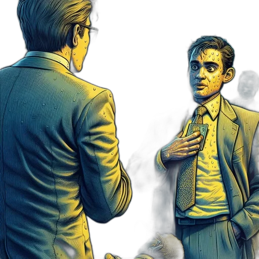 jacket, comic book art, concept art, two transparent PNG cut-out