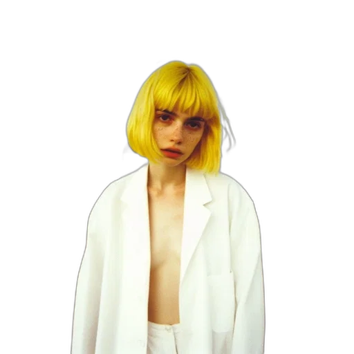 jacket, hair, dress, face transparent PNG cut-out