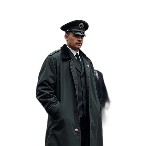 jacket, staff, hat, concept art transparent PNG cut-out
