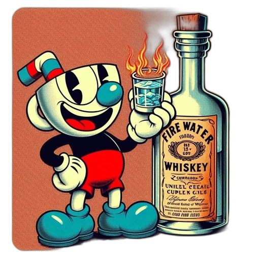 bottle, weapon, jacket, comic book art transparent PNG cut-out