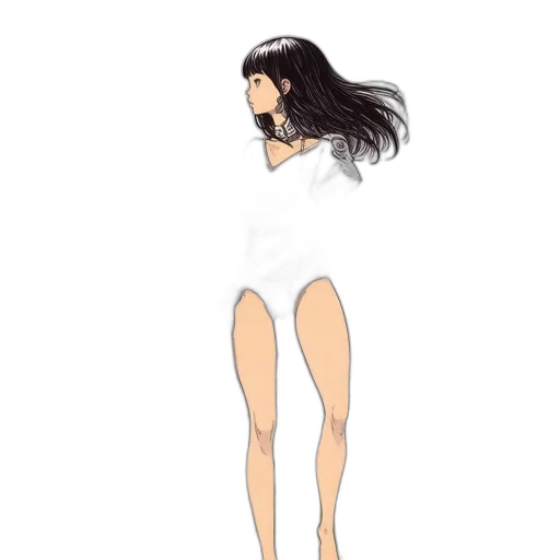 hair, dress, creature, shoes transparent PNG cut-out