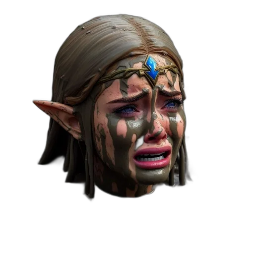 face, mask, creature, staff transparent PNG cut-out