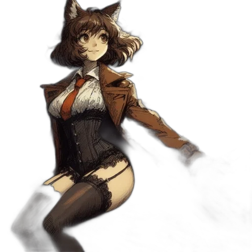 staff, jacket, dress, creature transparent PNG cut-out