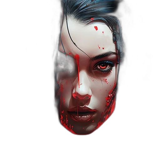 face, mask, comic book art, concept art transparent PNG cut-out