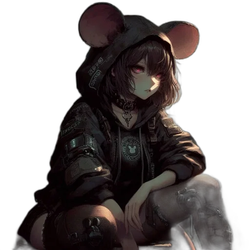 hat, mask, jacket, staff transparent PNG cut-out