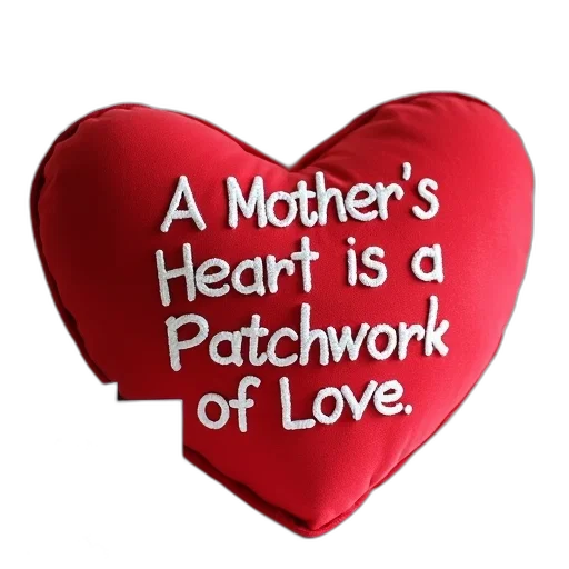 red, white, heart-shaped, pillow transparent PNG cut-out