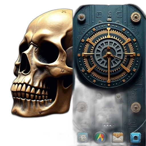 mask, cyberpunk, concept art, photorealistic transparent PNG cut-out