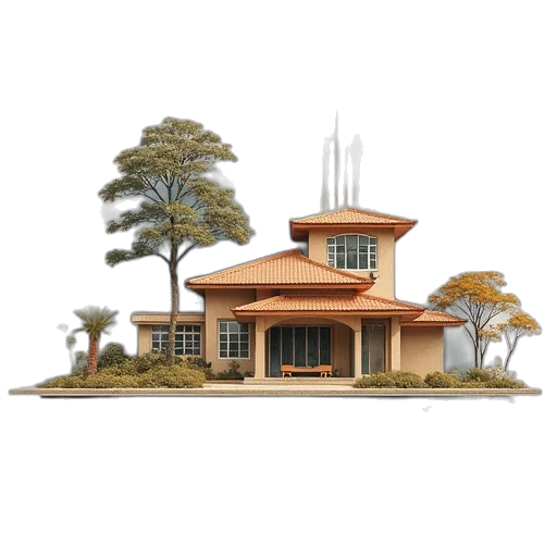 building, furniture, 3d render, concept art transparent PNG cut-out
