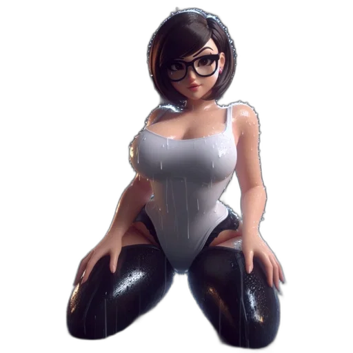 robot, dress, 3d render, concept art transparent PNG cut-out