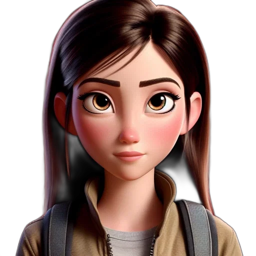 face, staff, jacket, 3d render transparent PNG cut-out