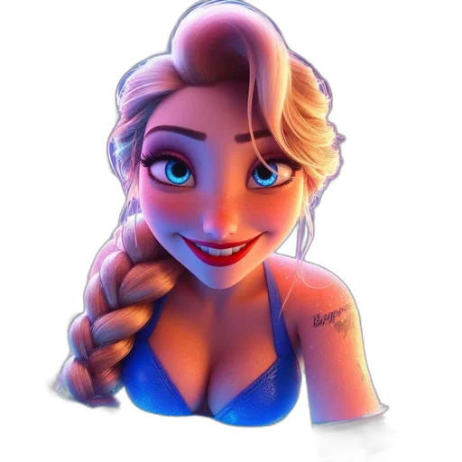 face, dress, crown, staff transparent PNG cut-out