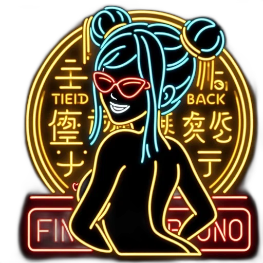 cyberpunk, vaporwave, cartoon, anime transparent PNG cut-out