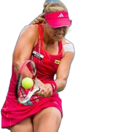 female, tennis, player, red transparent PNG cut-out