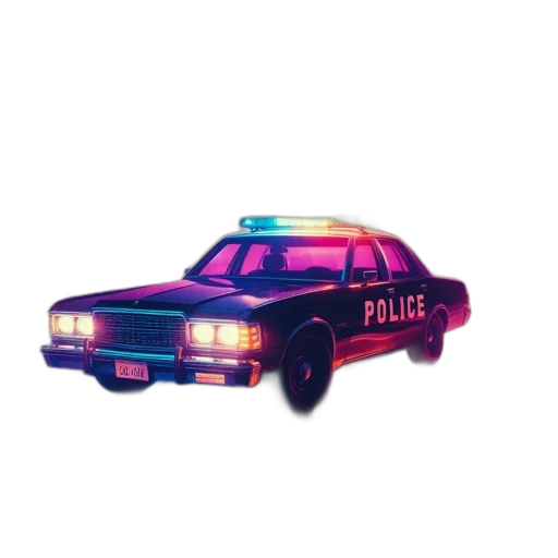 car, pixel art, concept art, vaporwave transparent PNG cut-out