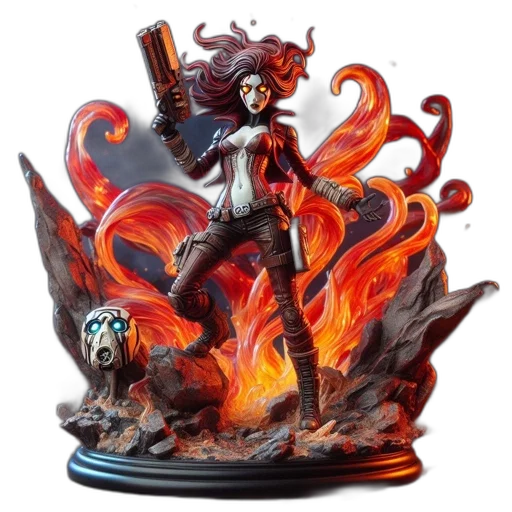 concept art, fantasy art, comic book art, fire transparent PNG cut-out
