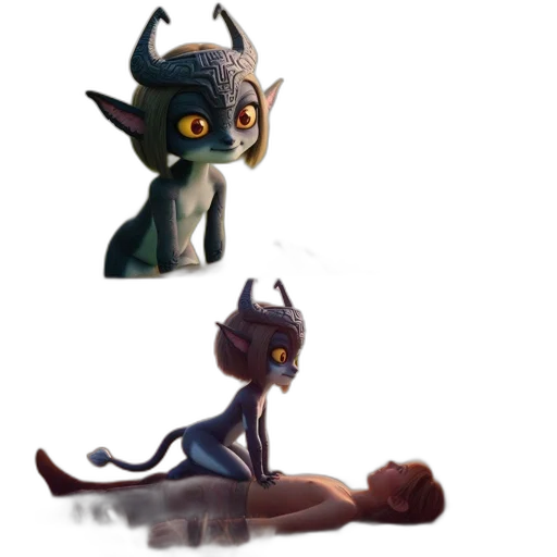 creature, concept art, fantasy art, 3d render transparent PNG cut-out