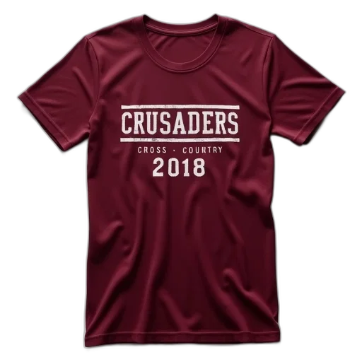 maroon, t-shirt, text, crusaders transparent PNG cut-out