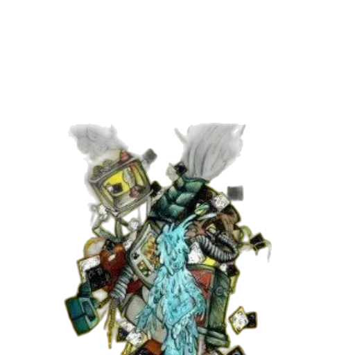 robot, weapon, dragon, staff transparent PNG cut-out