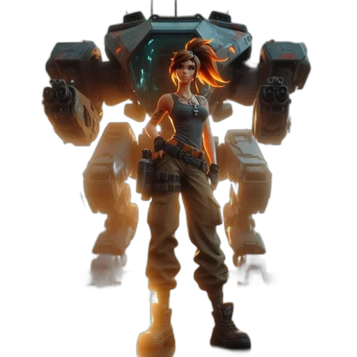 robot, weapon, concept art, fantasy art transparent PNG cut-out