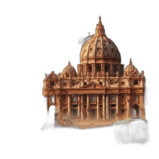 building, concept art, watercolor, photorealistic transparent PNG cut-out