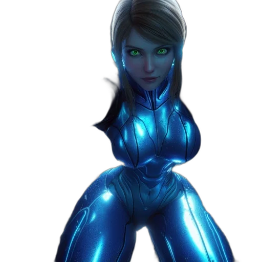 robot, staff, concept art, cyberpunk transparent PNG cut-out